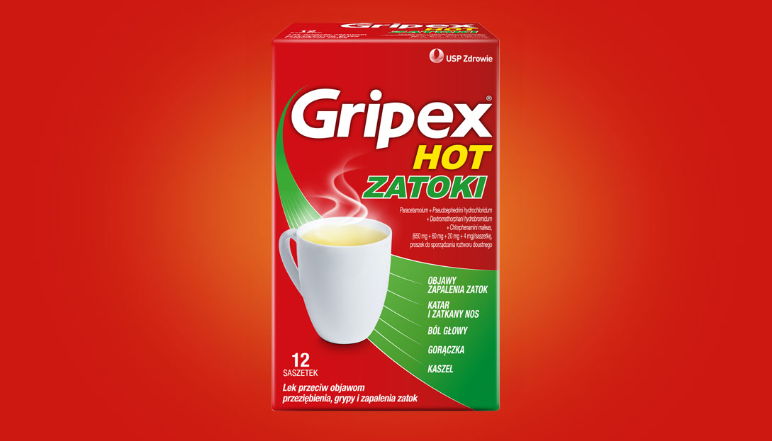 Грипекс Хот <br> НОСОВІ ПАЗУХИ <br> (Gripex® Hot Zatoki)